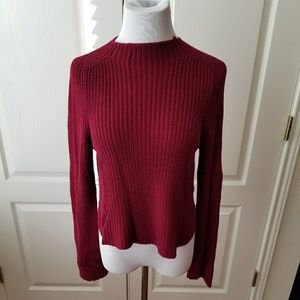 American Apparel Cropped Fisherman Pullover Maroon